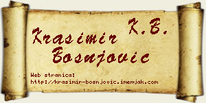 Krasimir Bošnjović vizit kartica
